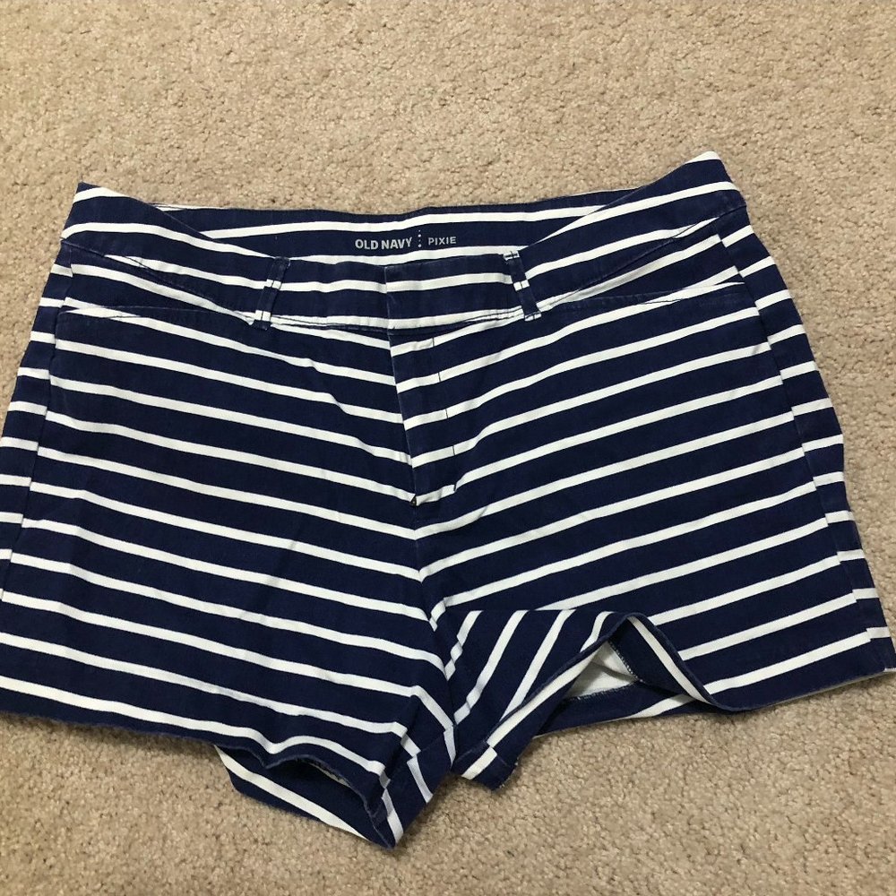 Old Navy Blue and White Stripe Shorts